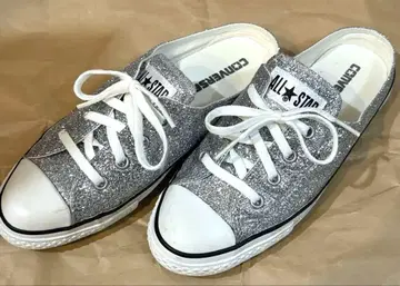 CONVERSE ALL STAR 실버 글리터 뮬 24cm 라메