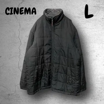 2091 [ CINEMA ] L 퀼팅 자켓 지퍼 블랙 안감 플리스