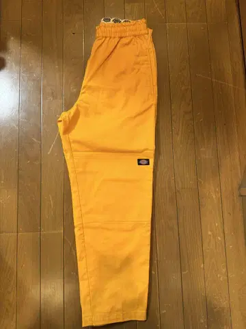 오렌지 워크 팬츠 허리밴딩