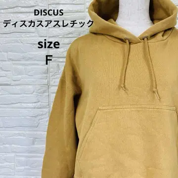 DISCUS 디스커스 애슬레틱 후드티 맨투맨 머스타드 F