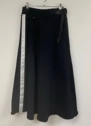 절개 배색 스커트