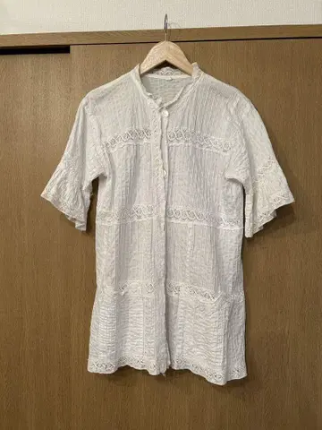 앤티크 코튼 레이스 셔츠