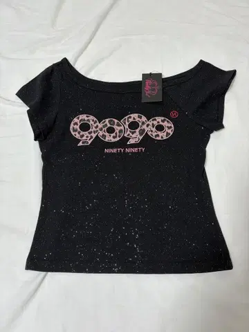 9090girl OG LogoOffShoulderGlitter