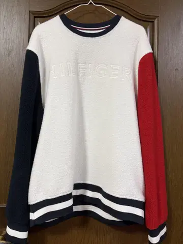 TOMMY HILFIGER 보아 스웨터 L 화이트/레드/네이비