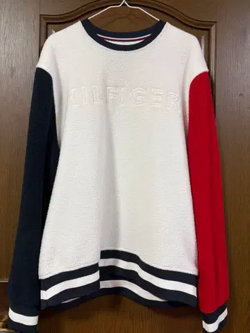 TOMMY HILFIGER 보아 스웨터 L 화이트/레드/네이비