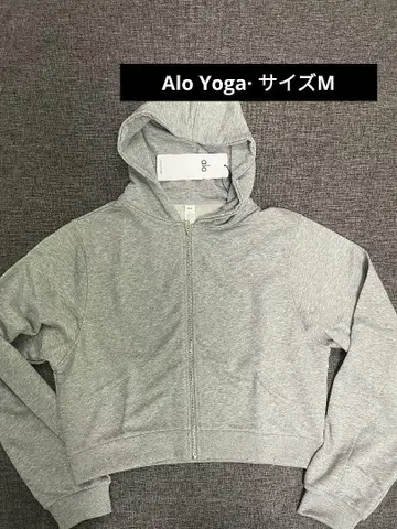 그레이 숏 기장 맨투맨 캐주얼 자켓 Alo yoga S
