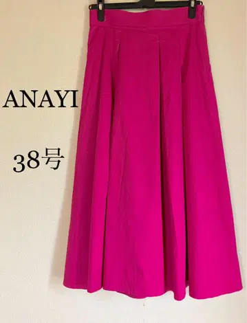 새상품급 ANAYI 핑크 플레어 스커트 38호
