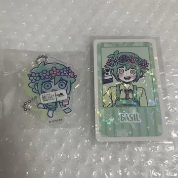 OMORI 카페 바질 아크릴 키링 홀로그램 카드