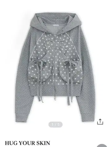 Dot Big Pocket Hoodie (Gray) HUGYOURSKIN