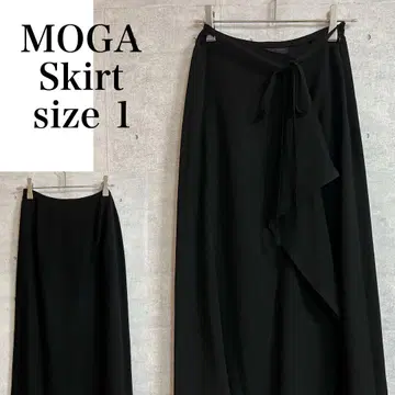 [ 새상품급 ] MOGA 스커트 블랙 사이즈 1 S 깔끔 여성용