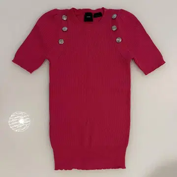 PINKO 핑코 비비드 핑크 반팔 상의 XS
