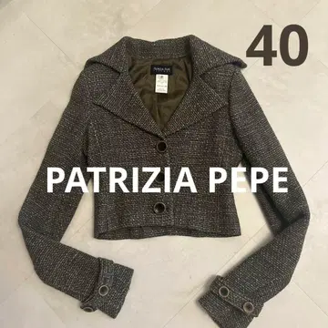 [ 새상품급 ] 파트리치아 페페 크롭 트위드 숏 기장 라이더 자켓