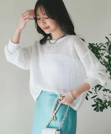 La boutique BonBon [고급 반짝임] 스팽글 기마 니트