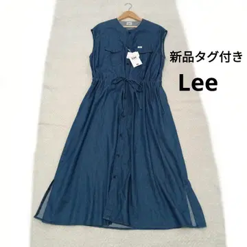 택 포함 새상품 Lee 프론트 버튼 셔츠 데님 롱 원피스