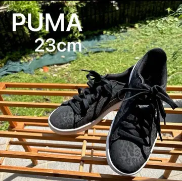 [ 미사용 ] PUMA 레오파드 무늬 스니커즈 23cm 블랙