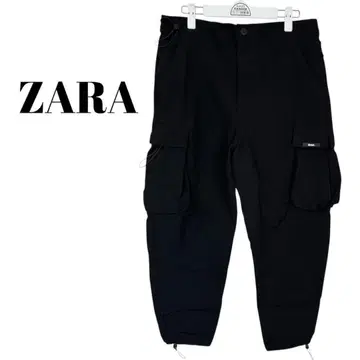 [ 당일 발송 ] ZARA 자라 카고 팬츠 블랙 가을/겨울 스트릿 코디