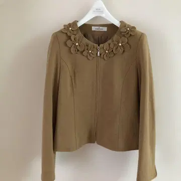 갤러리 비스콘티 꽃 노카라 자켓 M