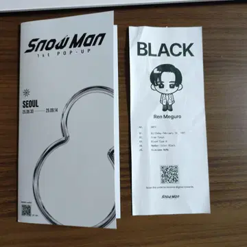 Snow Man 1st POP-UP 팜플렛