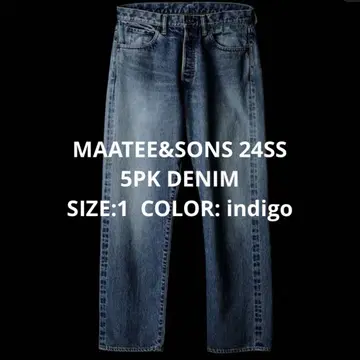 MAATEE&SONS 24SS 5PK DENIM SIZE:1 INDIGO