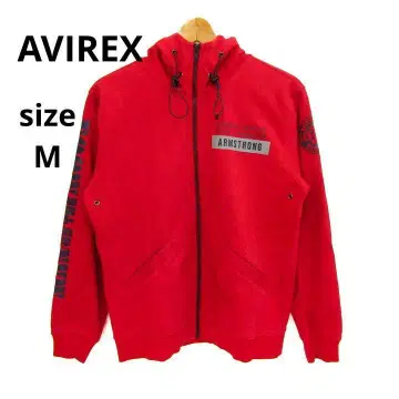 아비렉스 HANGAR 후드티 집업 맨투맨 M 사이즈 빨간색