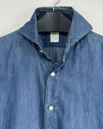 피나모레 호리젠탈 칼라 데님 셔츠 긴팔 셔츠