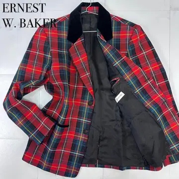 새상품급 ERNEST W. BAKER 체크 ROCK 테일러드 자켓
