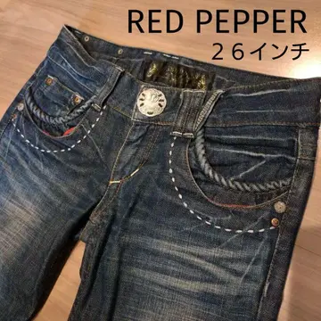RED PEPPER 윙 자수 데님