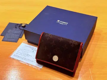 russet 3단 폴더형 지갑 브라운/레드