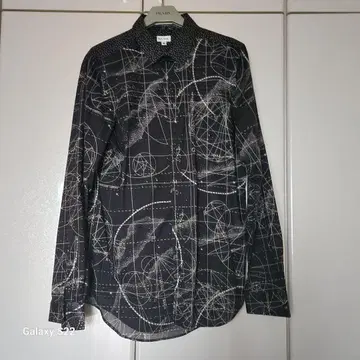 Paul Smith 기하학 패턴 블랙 셔츠 M