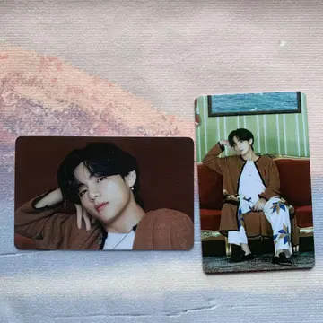 BTS BE 한정판 미공개 한국 트레이딩 카드 태현 V 2장