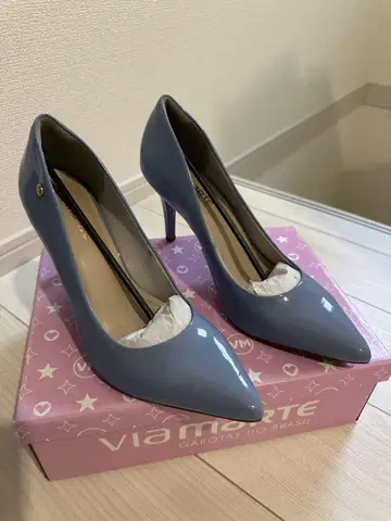 새상품 미사용 블루 하이힐 26cm