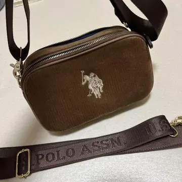 [ 새상품급 ] U.S. POLO ASSN 폴로 숄더백 브라운