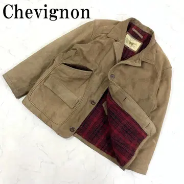 LA7998 Chevignon 셰비뇽 가죽 자켓 베이지 L