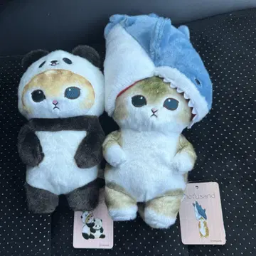mofusand 포테타마 봉제 인형 물어뜯는 상어냥 그레이 팬더냥