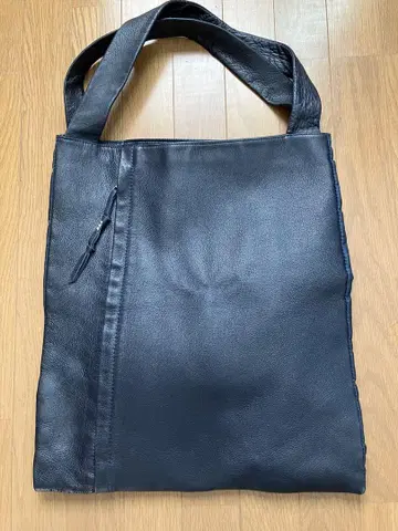 TAZUNE 소가죽 NAVY 가죽 라지 TOTE