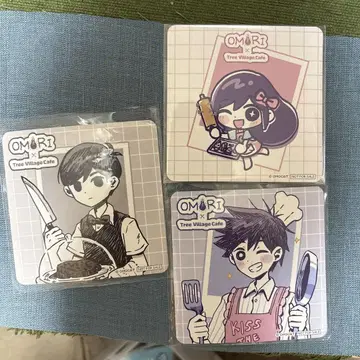 OMORI 콜라보 카페 코스터 3개 세트