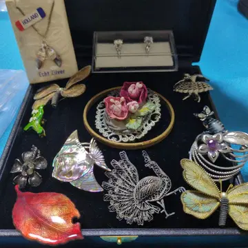 빈티지 Echt Zilver 펜던트 브로치 MONET 뱅글 외