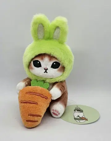mofusand 냥이가 지켜보는 데스크탑 걸이형 봉제 인형 미도리 토끼냥