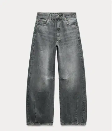 ZARA/TRF 배기 벌룬 미드 라이즈 진 36