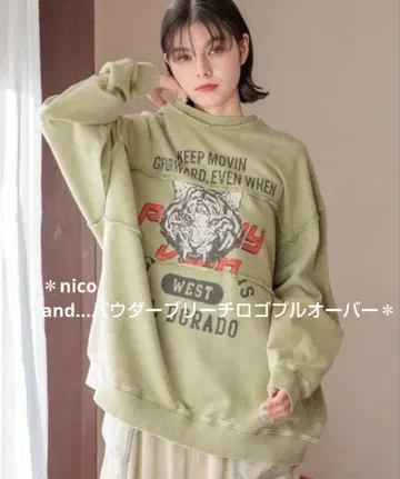 nico and - *파우더 블리치 로고 풀오버