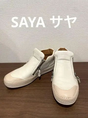 [ SAYA 사야 ] 가죽 집업 신발 23cm