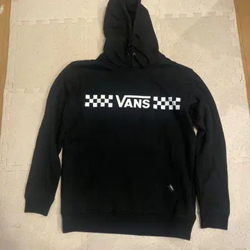 VANS 후드 부착 후드티 블랙 체커 패턴