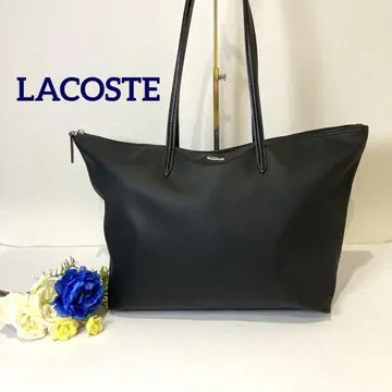 라코스테 Lacoste 블랙 토트백 대용량 A4 수납 가능 로고