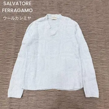 SALVATORE FERRAGAMO 간치니 니트 캐시미어 혼방 M