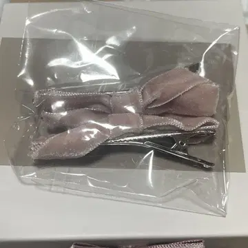 anchelion 벨로아 리본 헤어 클립 핑크 요시다 아카리