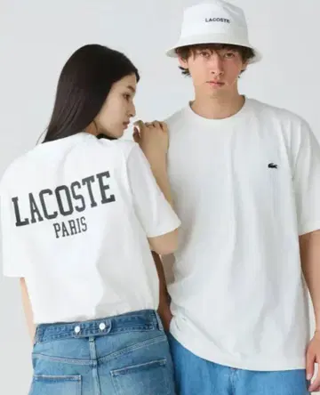 LACOSTE 라코스테 백 프린트 베이직 T셔츠