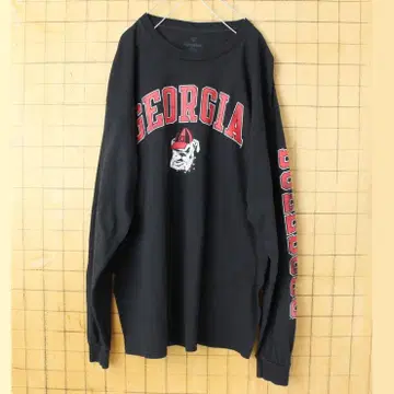 GEORGIA 불독스 프린트 긴팔T셔츠 롱T 블랙 XL aw96
