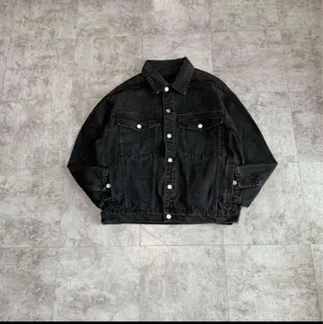 블랙 데님 자켓