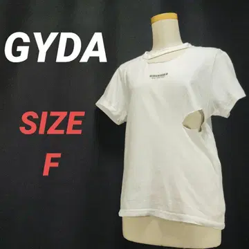 GYDA 제이다 데미지T셔츠 반팔 여성용 화이트