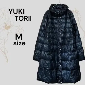 YUKI TORII 새상품급 블랙 다운 자켓 롱다운 블랙 M